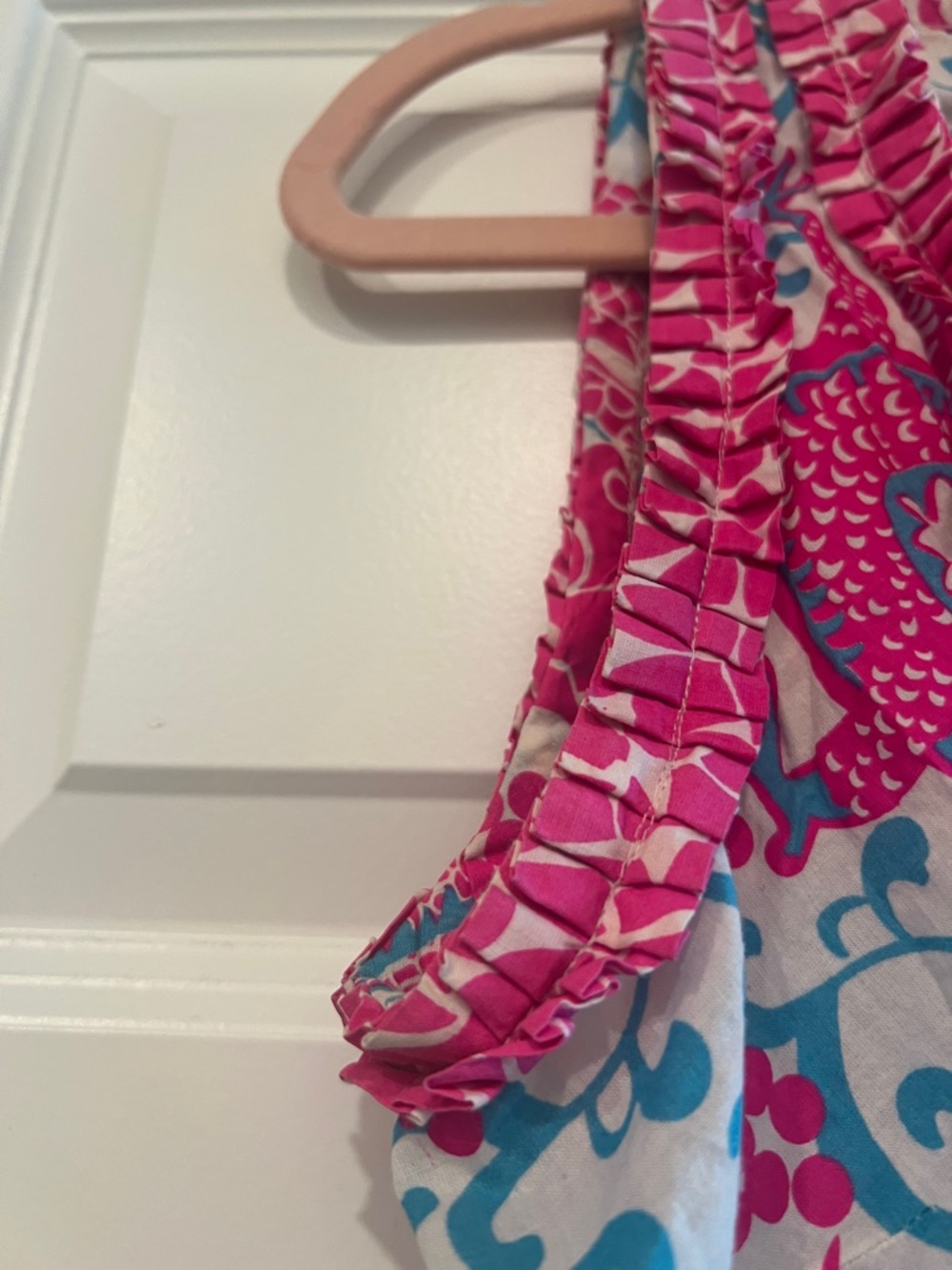Gretchen Scott Designs Pink & Turquoise Dragon Print Mini Dress - Picture 5 of 16